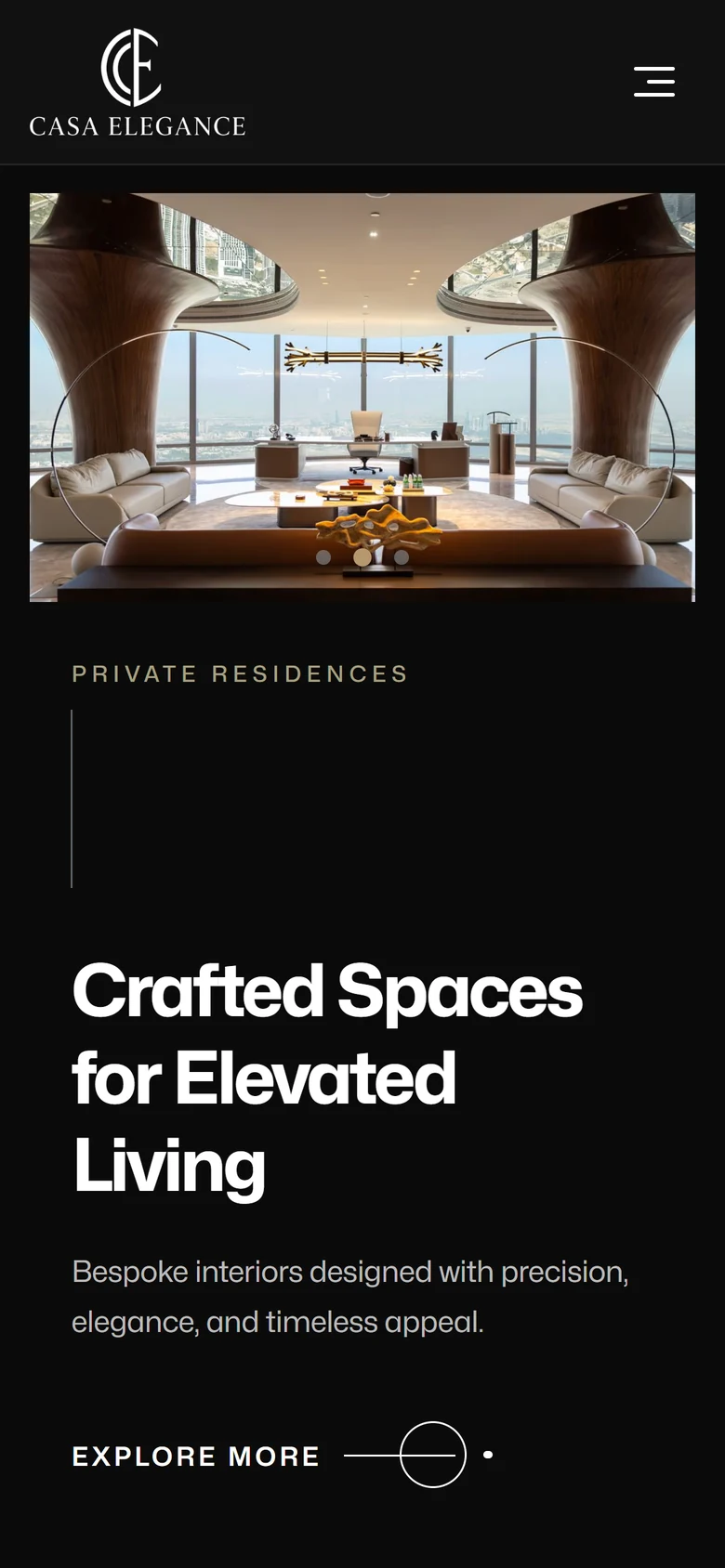 Mobile homepage