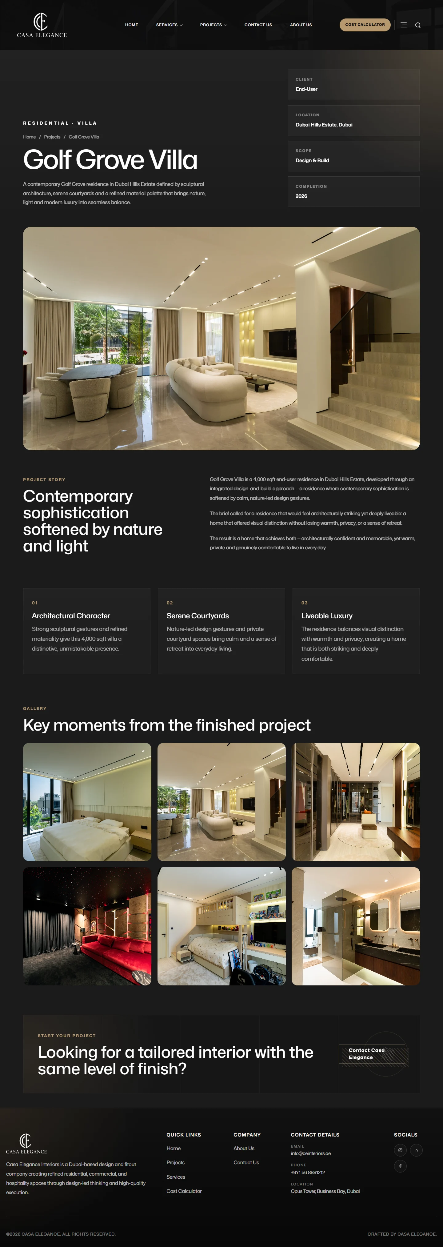 Full Golf Grove Villa project page