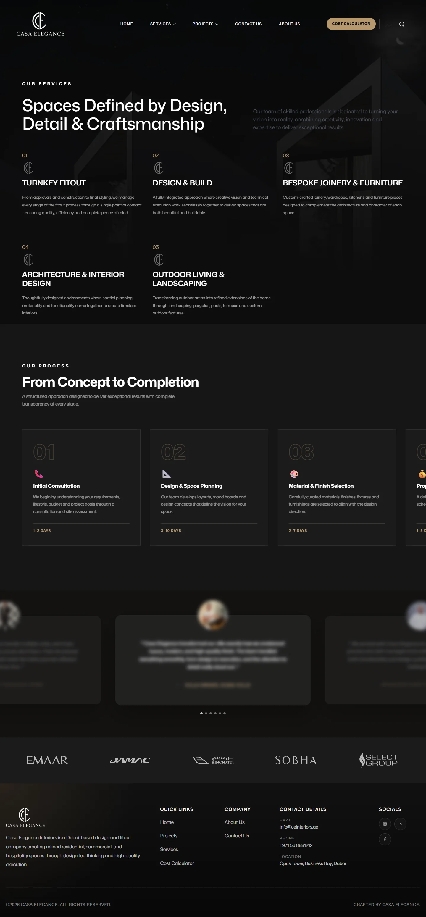 Full services page