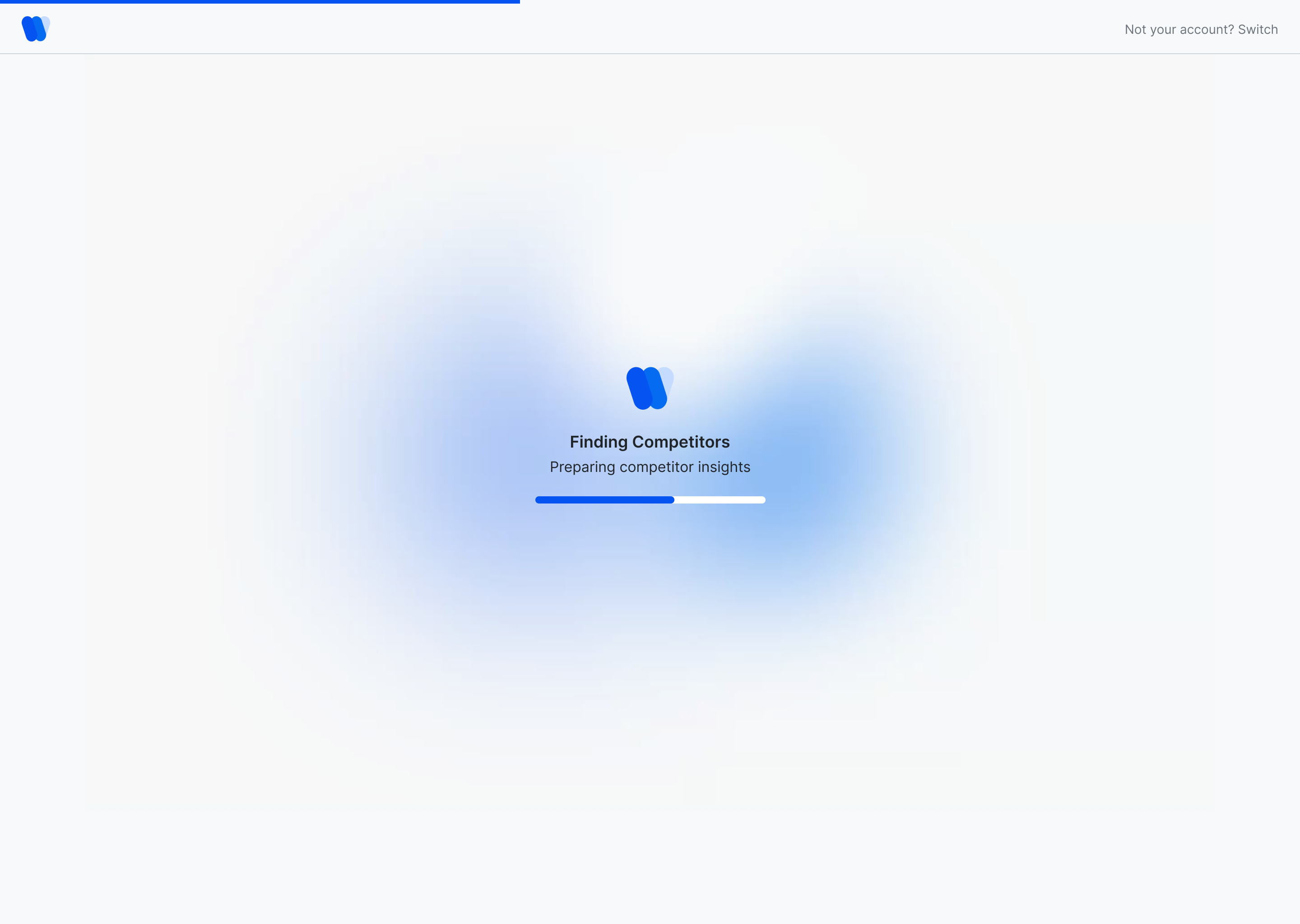 Brand glow loading state while competitors are found